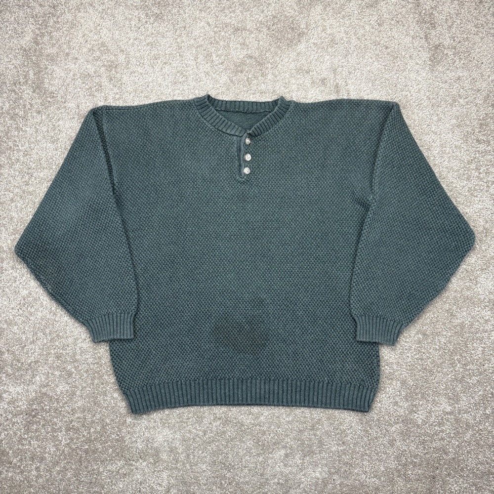 Vintage Heavyweight Knit Henley Large‎